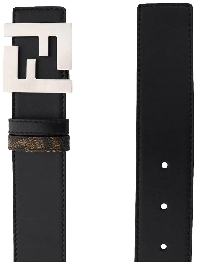 Fendi FF Leather Belt Nero