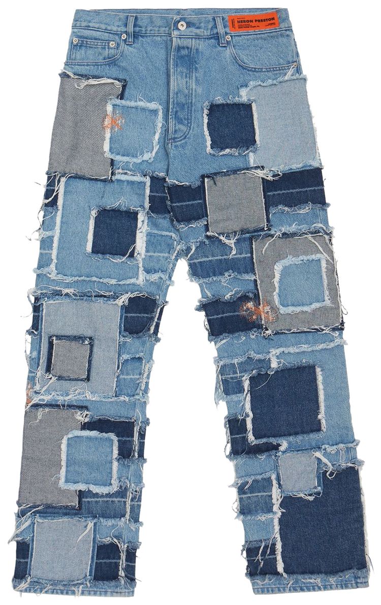 Heron Preston Over Dyed Carpenter Jeans Vintage Blue