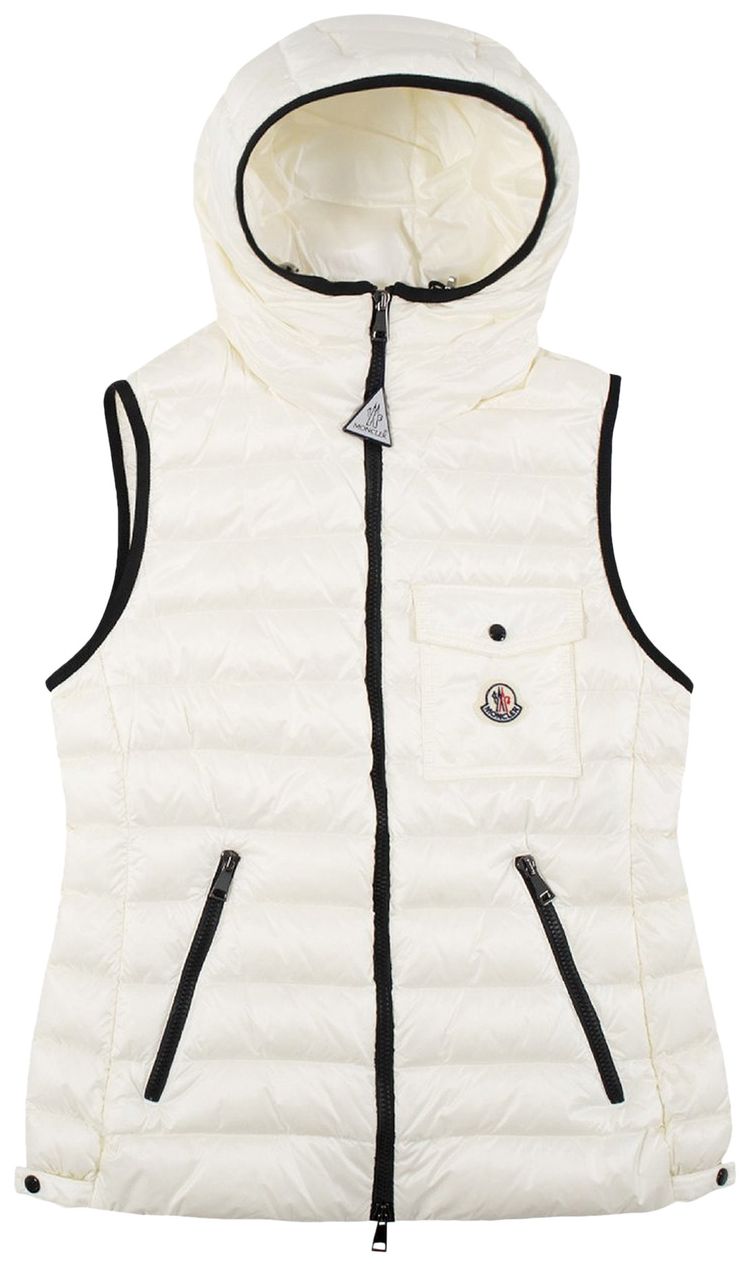 Moncler Glyco Hooded Puffer Gilet White