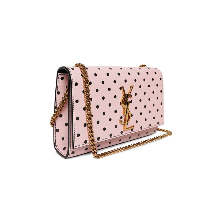 Saint Laurent Polka Dot Small Kate Bag RosaNero