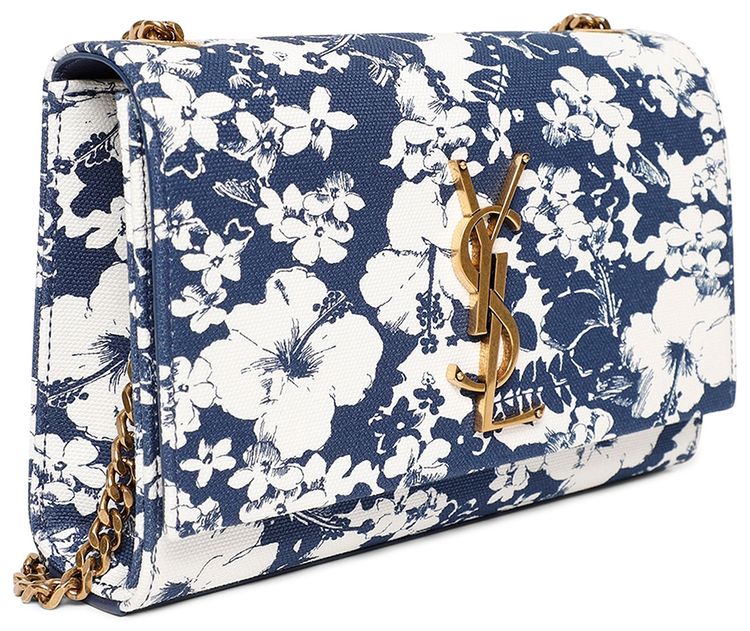 Saint Laurent Small Kate Chain Bag BlueBlanc