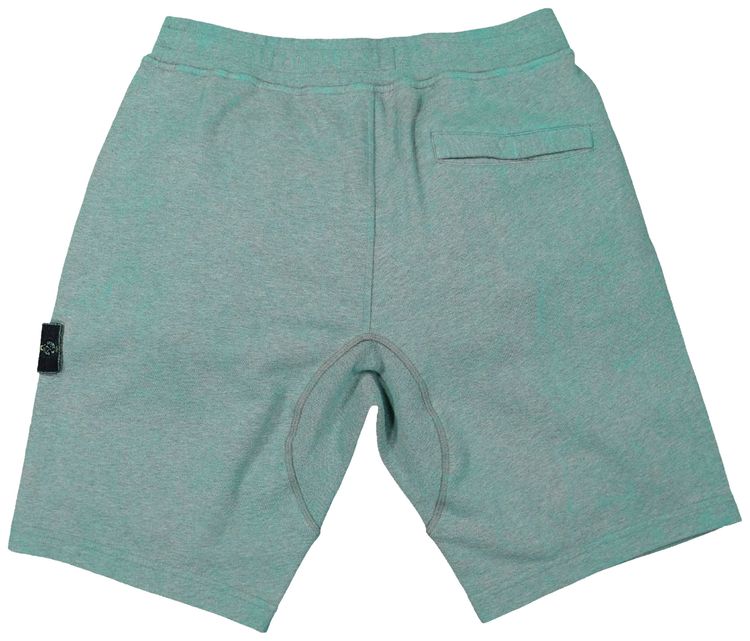 Stone Island Patch Logo Fleece Shorts Blue