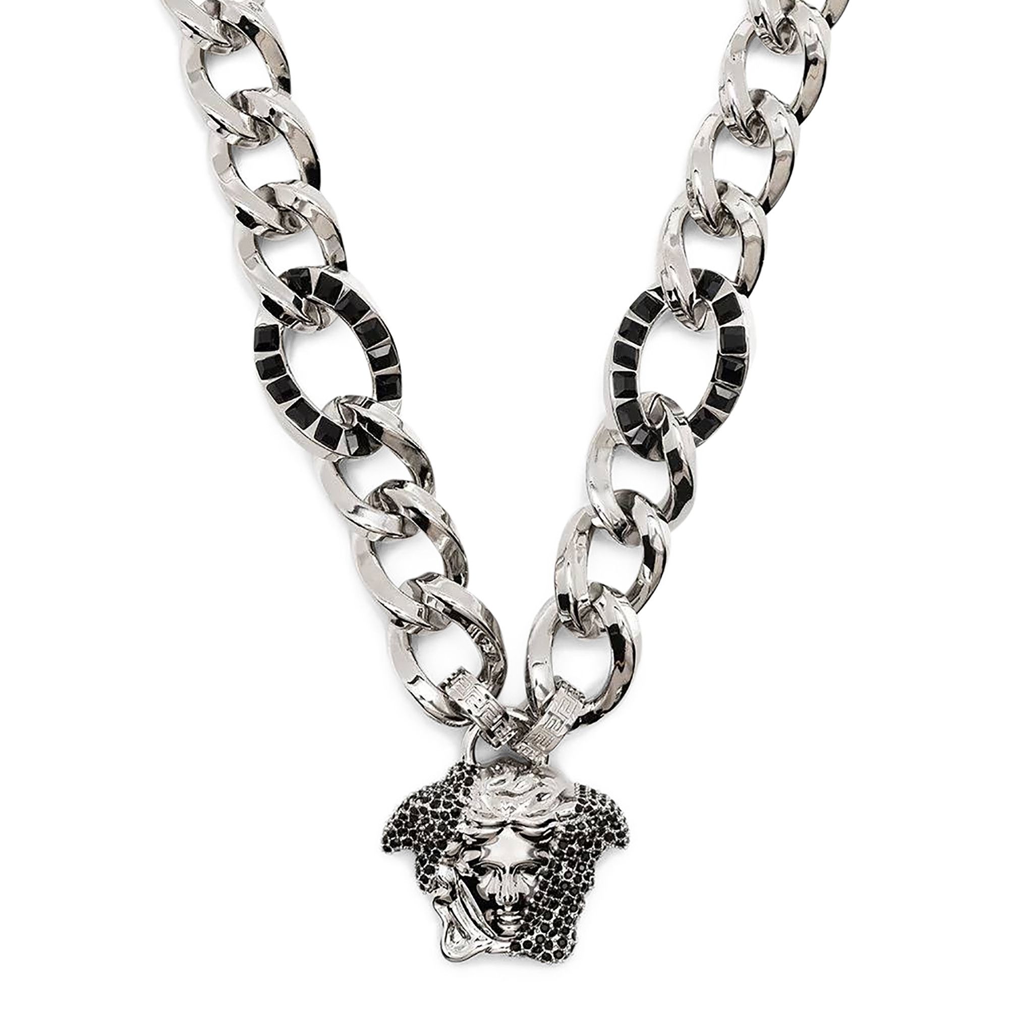 Versaceのチェーン Safety Pin Necklace Silver | VERSACE US