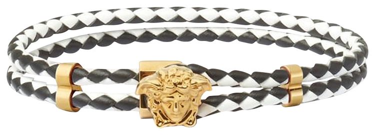 Versace Medusa Leather Bracelet Black