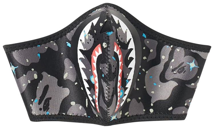 BAPE Space Camo Shark Mask Black