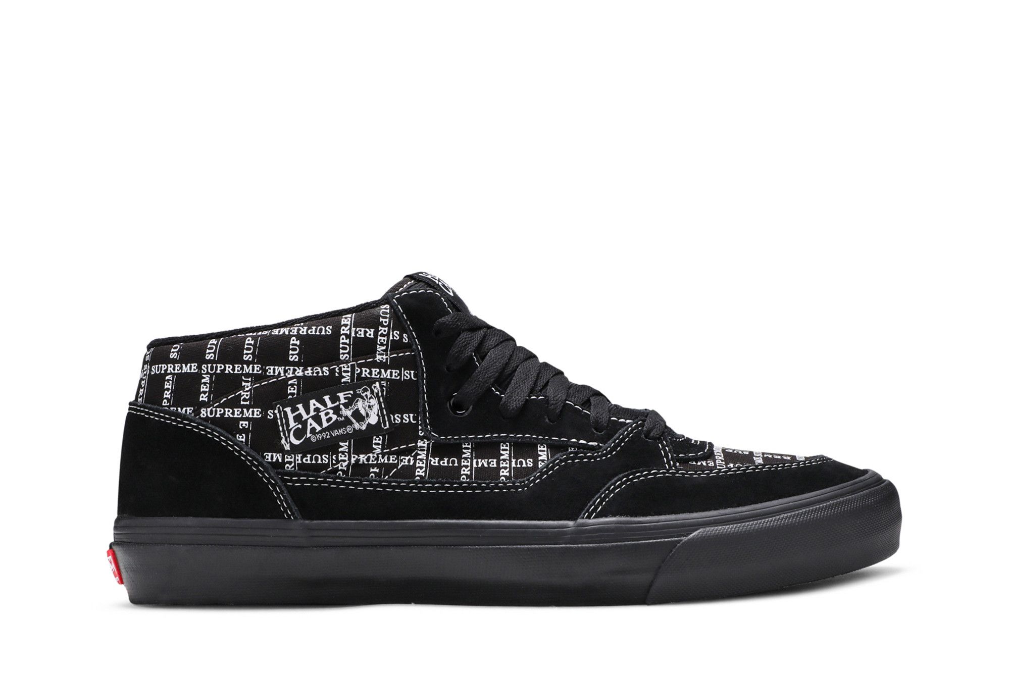 Black supreme vans discount