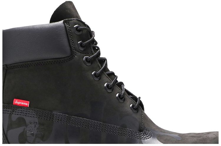 Supreme x Timberland 6 Inch Premium Waterproof Boot Big Logo Black