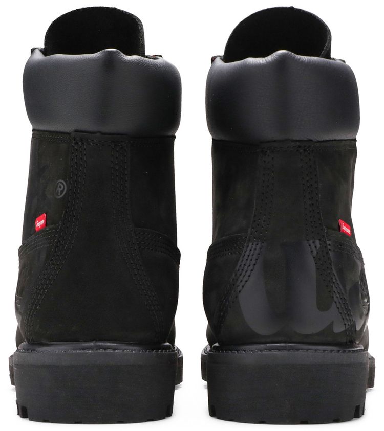 Supreme x Timberland 6 Inch Premium Waterproof Boot Big Logo Black