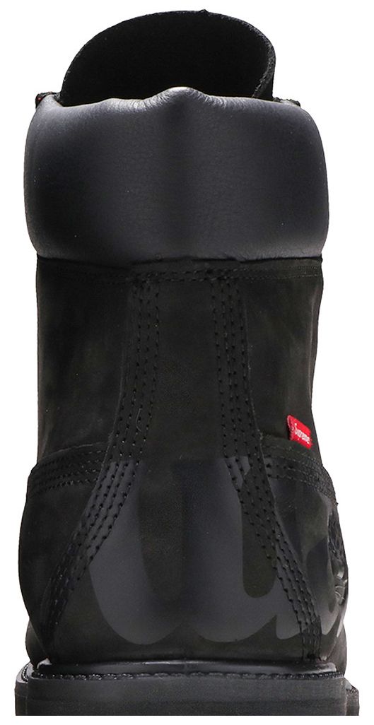 Supreme x Timberland 6 Inch Premium Waterproof Boot Big Logo Black