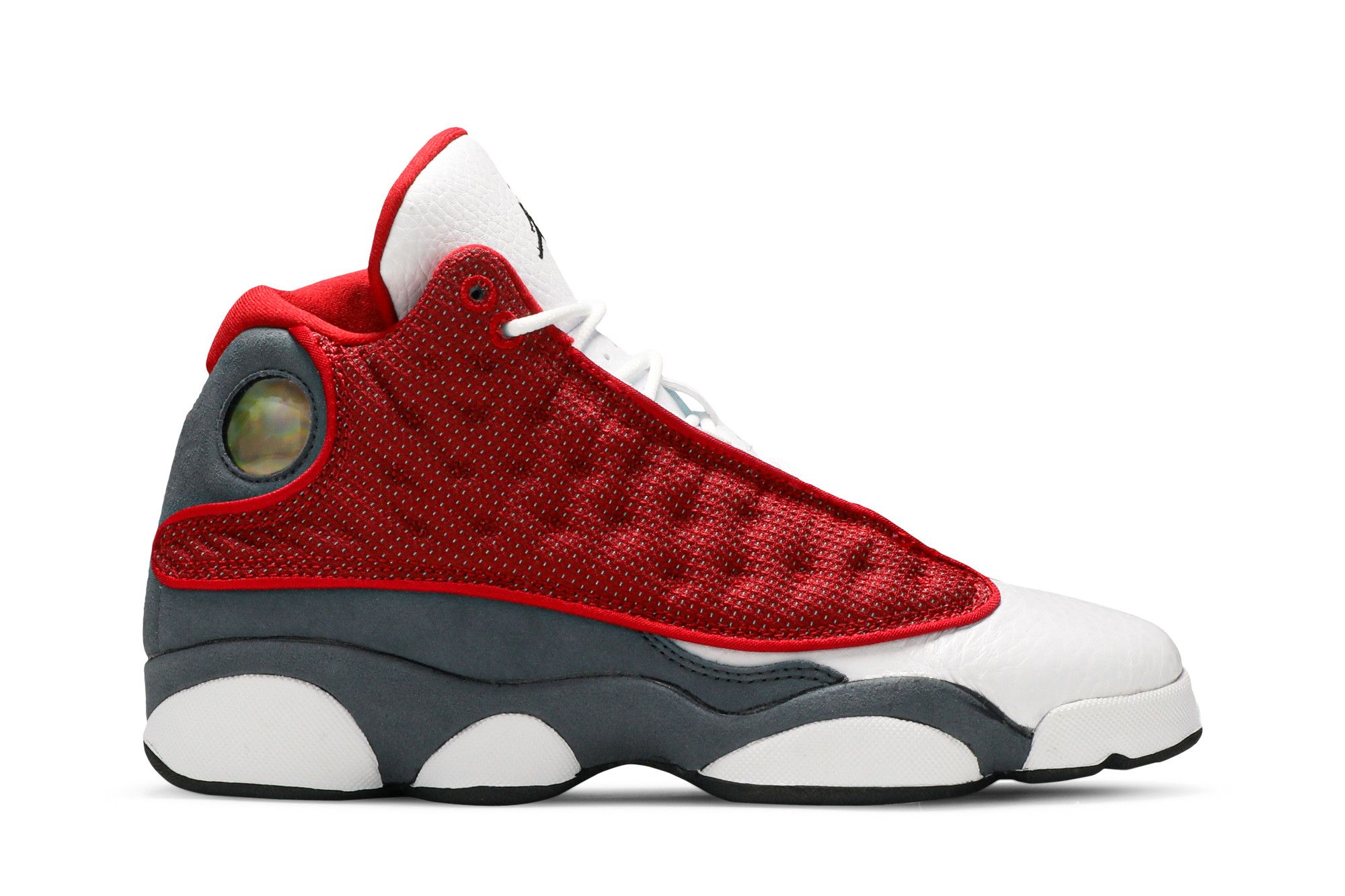 White and red jordan 13s top