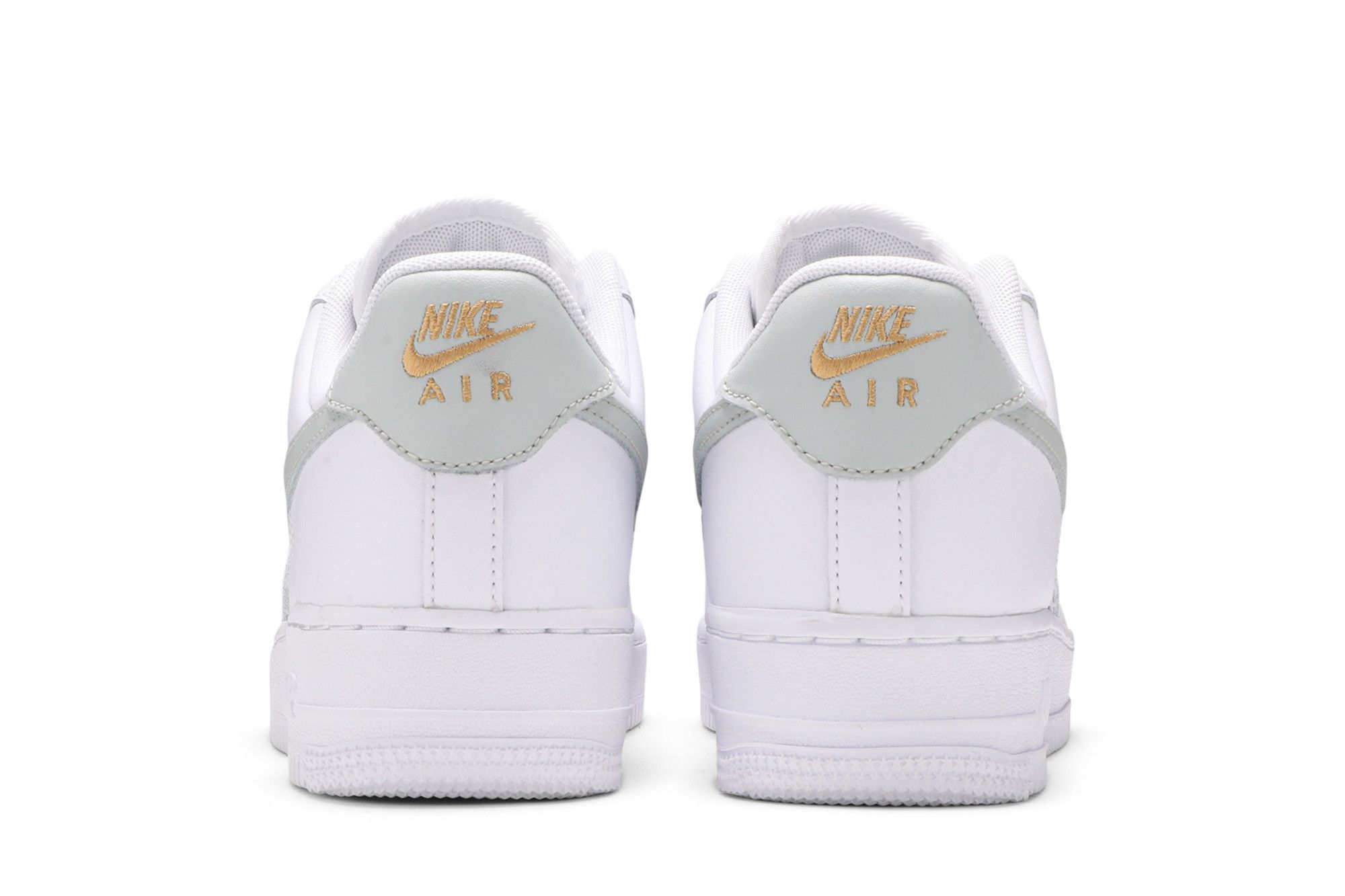 Nike air force 1 grey gold cheap