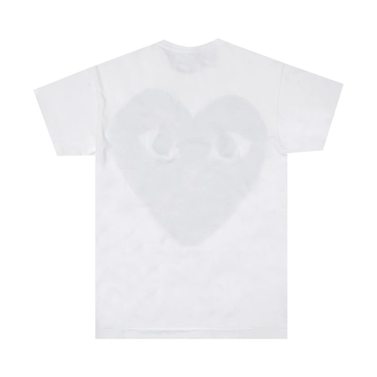 Comme des Garcons PLAY Camo Heart Logo Tee White