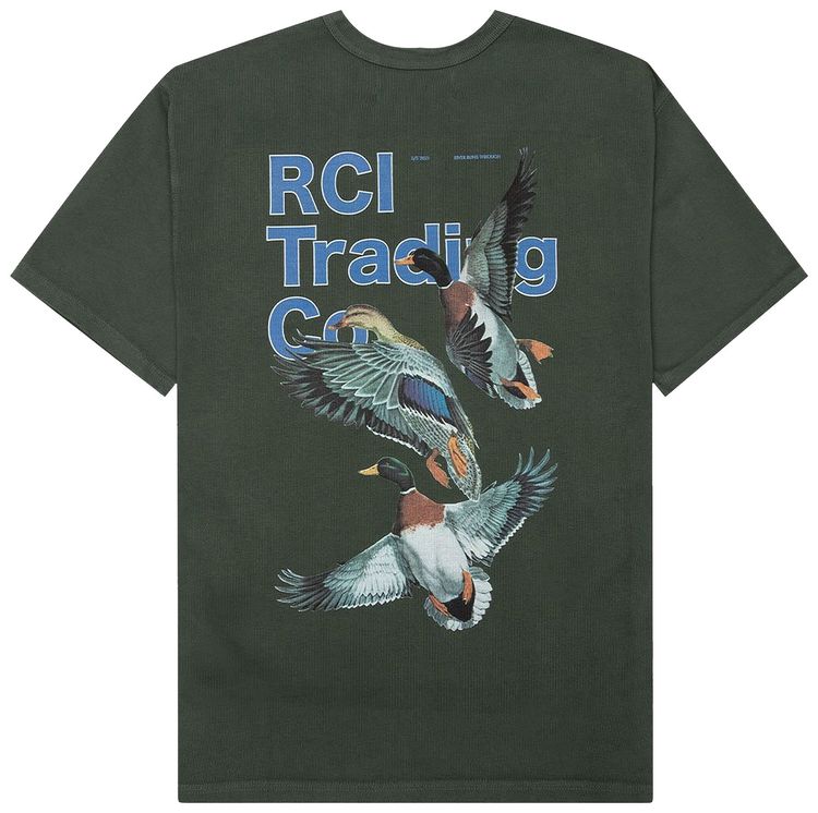 Reese Cooper Duck Print T Shirt Forest