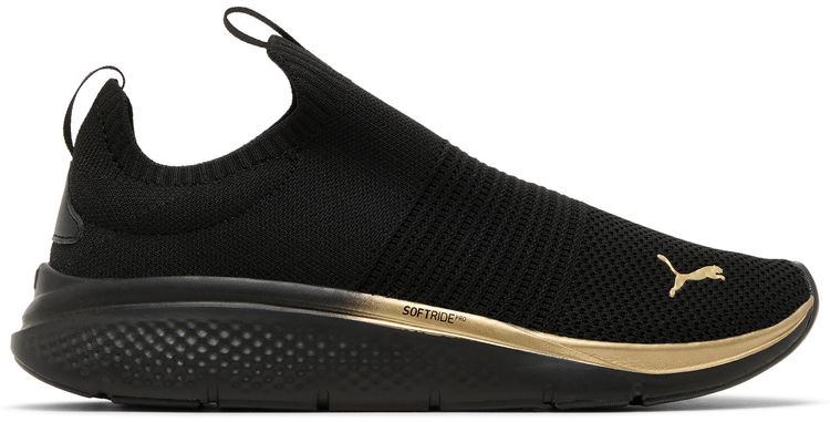 Puma Wmns Softride Pro Echo Slip On Metal   Black Gold