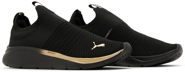 Puma Wmns Softride Pro Echo Slip On Metal   Black Gold