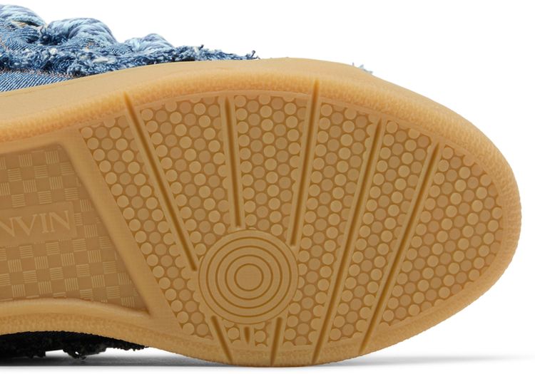 Lanvin Curb Sneakers Frayed Denim