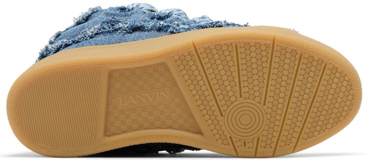 Lanvin Curb Sneakers Frayed Denim