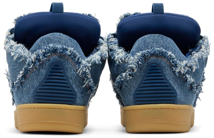 Lanvin Curb Sneakers Frayed Denim