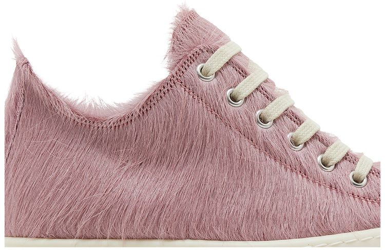 Rick Owens Wmns Lido Runway Low Sneaker Dusty Pink Cow Fur