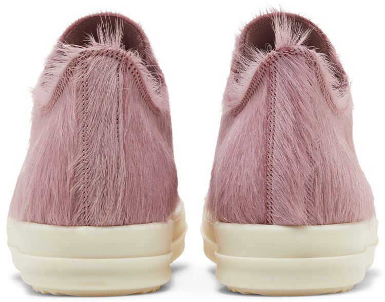 Rick Owens Wmns Lido Runway Low Sneaker Dusty Pink Cow Fur