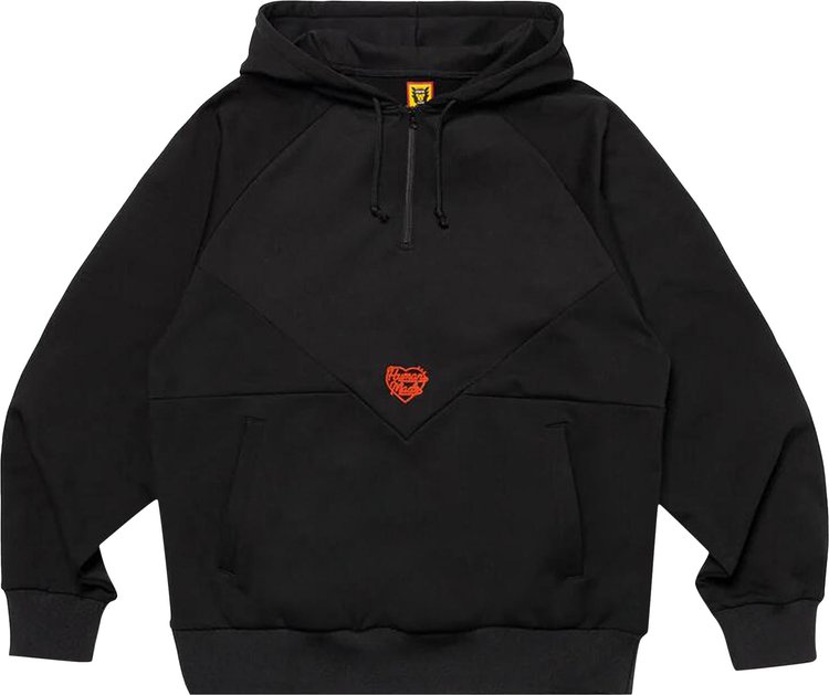 Human Made Half Zip Hoodie Black