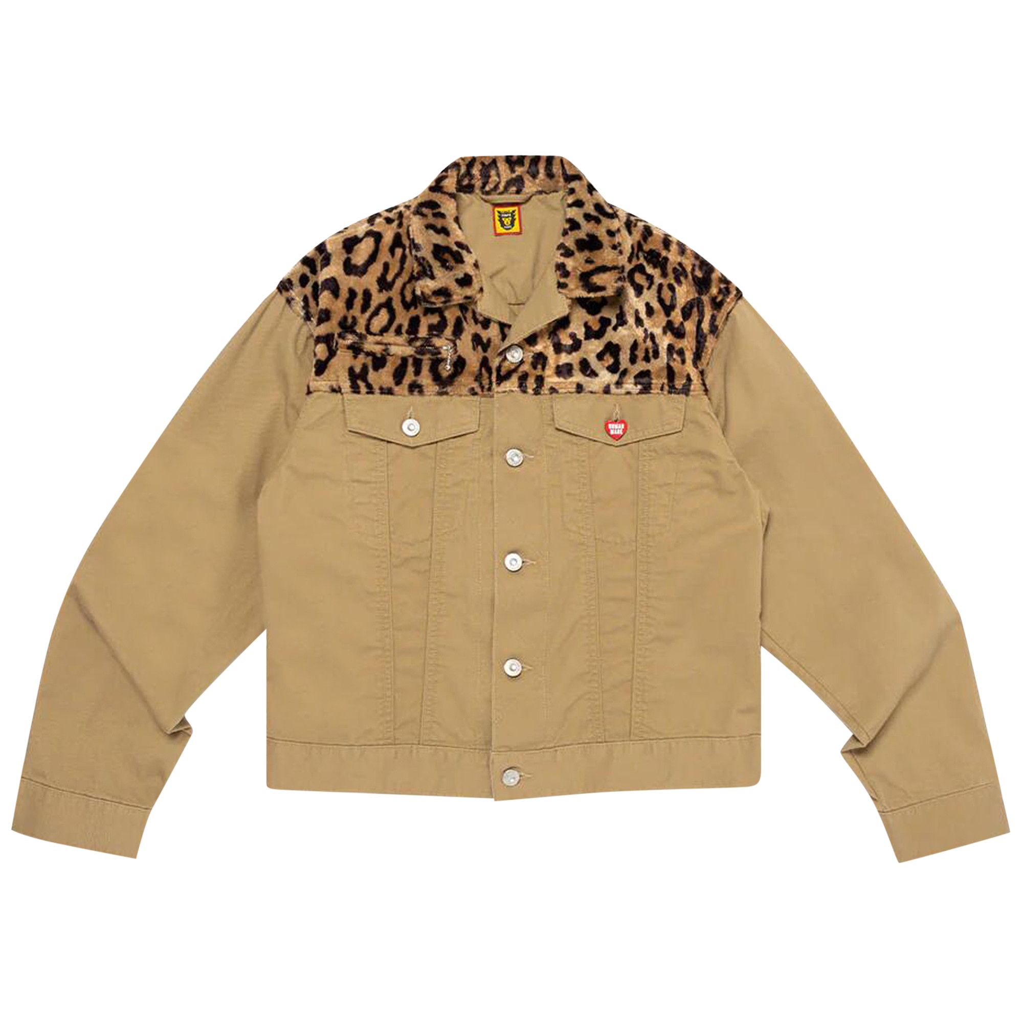 Buy Human Made Leopard Denim Work Jacket 'Black' - HM27JK019