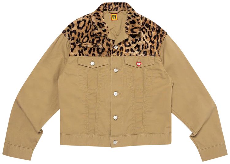 Human Made Leopard Denim Work Jacket Beige