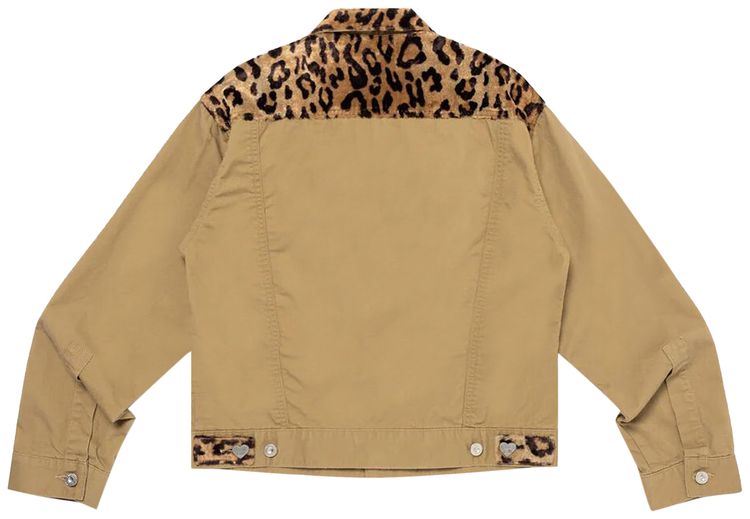 Human Made Leopard Denim Work Jacket Beige