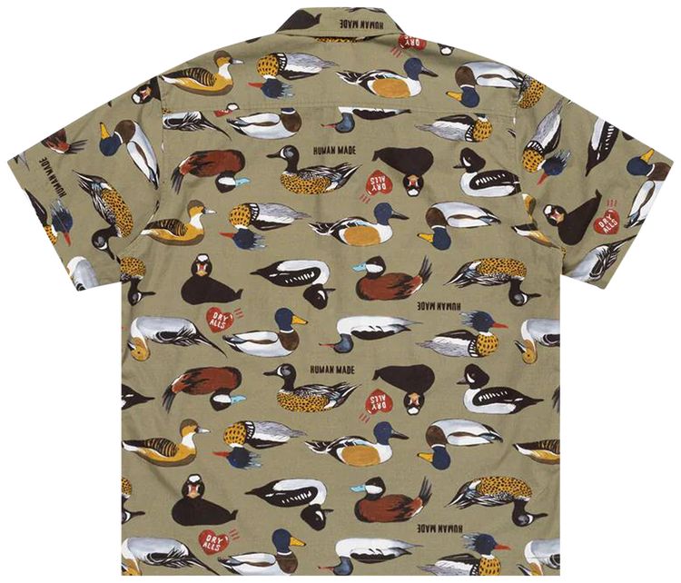 Human Made Duck Short Sleeve Shirt Olive Drab