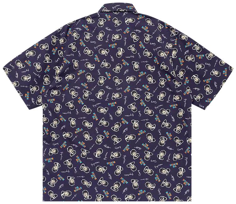 Human Made Beatles Aloha Shirt Navy