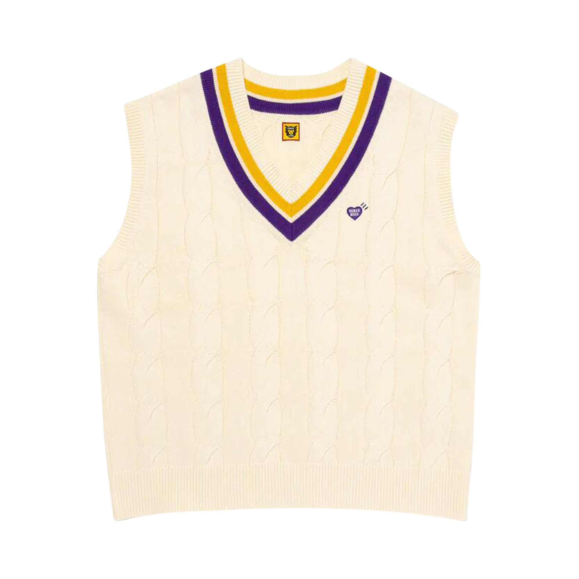 Buy Human Made Knit Vest 'White' - HM27CS040 WHIT | GOAT