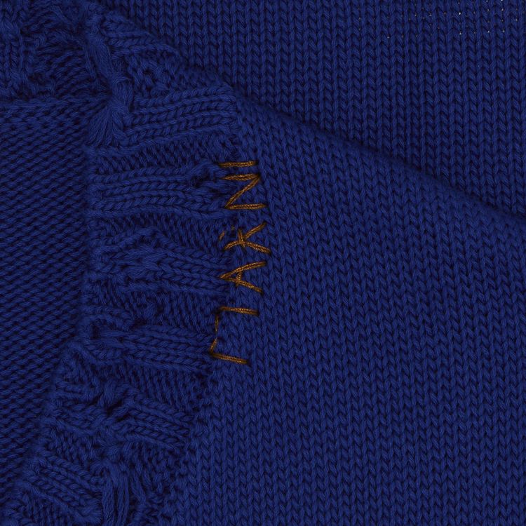 Marni Dishevelled V Neck Sweater Bluette