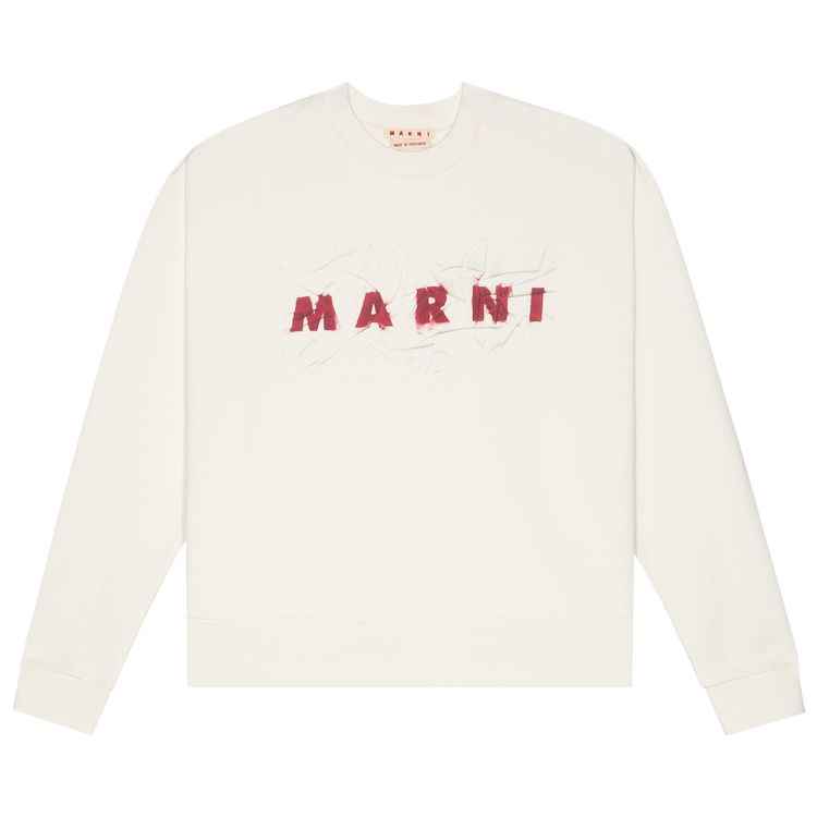 Marni Logo Sweatshirt Natural White