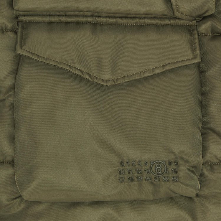 MM6 Maison Margiela Nylon Gilet Khaki