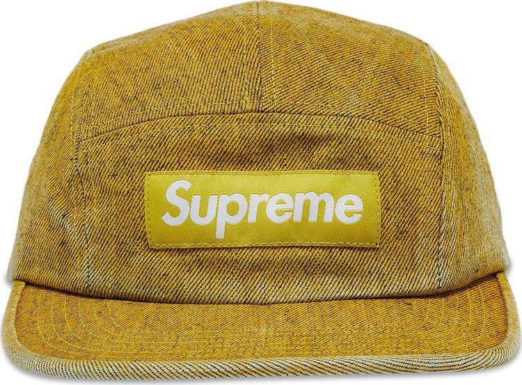 Supreme Coated Denim Camp Cap Yellow