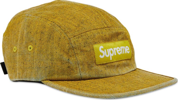 Supreme Coated Denim Camp Cap Yellow