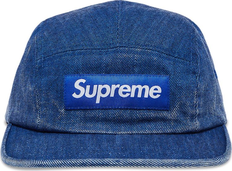 Supreme Coated Denim Camp Cap Royal