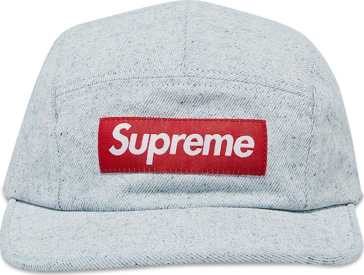 Supreme Coated Denim Camp Cap White