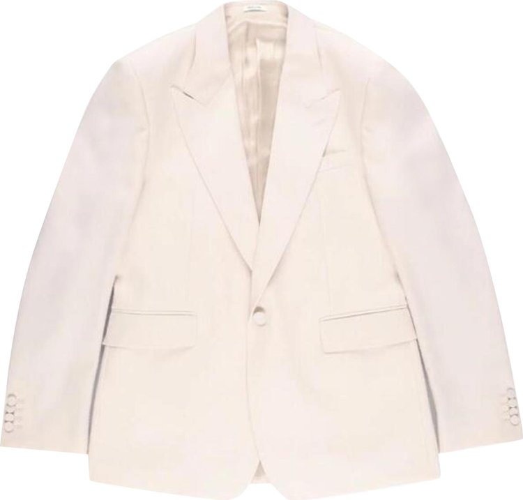 Alexander McQueen Peak Lapel Blazer Peach