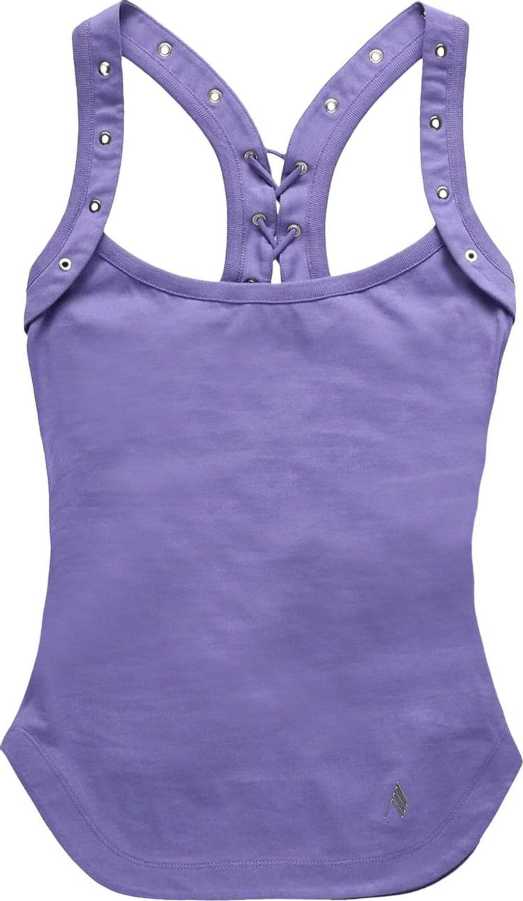 The Attico Eyelet Detail Top Violet