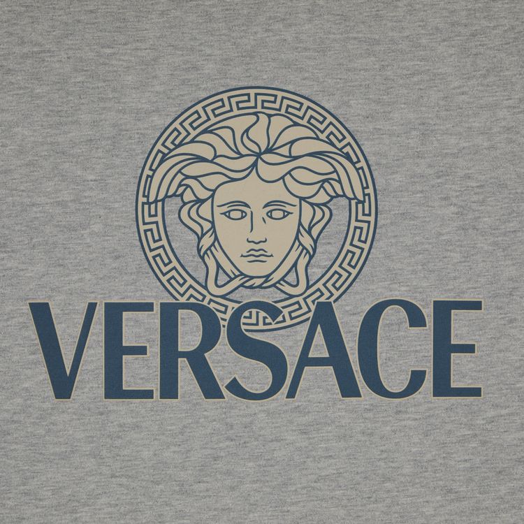 Versace Medusa Logo T Shirt Light Grey