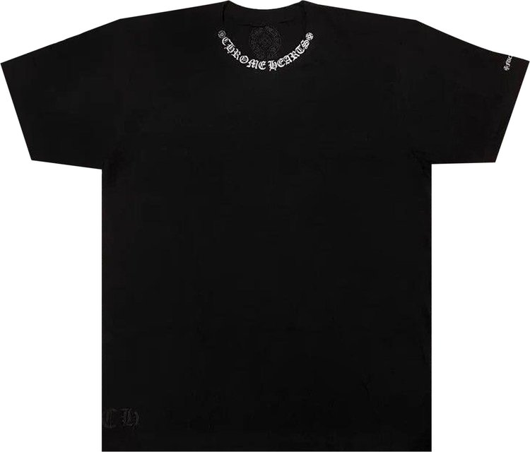 Chrome Hearts Neck Logo T Shirt Black