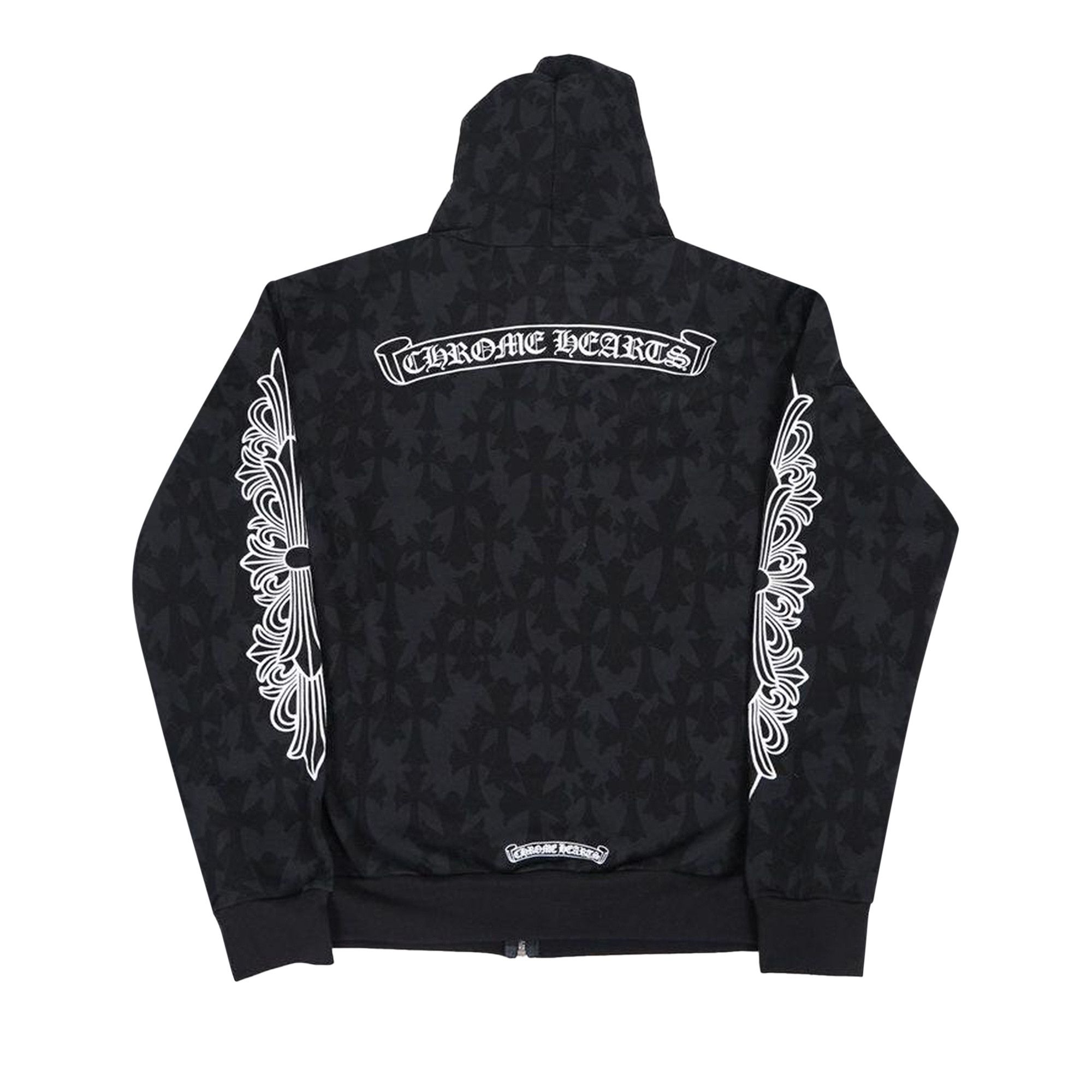 Buy Chrome Hearts Plus Cross All Over Print Zip Up Hoodie