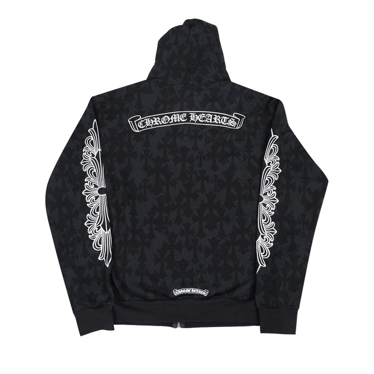 Buy Chrome Hearts Plus Cross All Over Print Zip Up Hoodie 