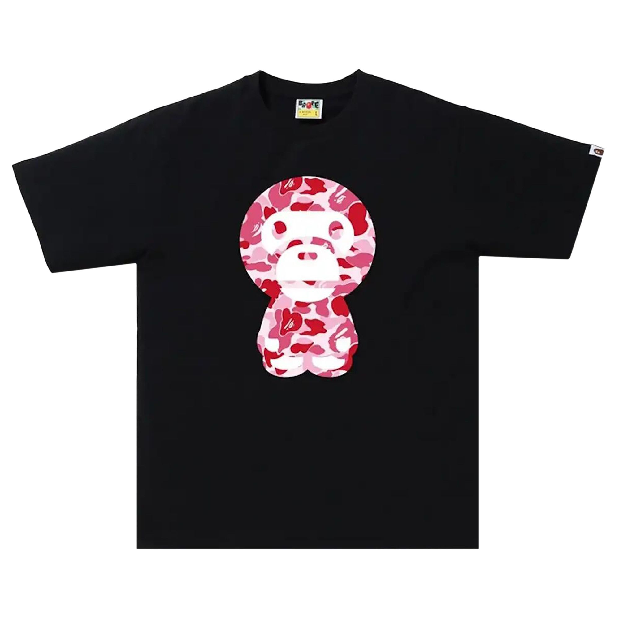 Buy BAPE ABC Camo Big Baby Milo Tee 'Black/Pink' - 2G30 110 003
