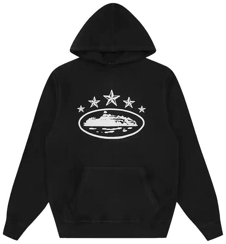 Corteiz 5 Starz Alcatraz Hoodie Black