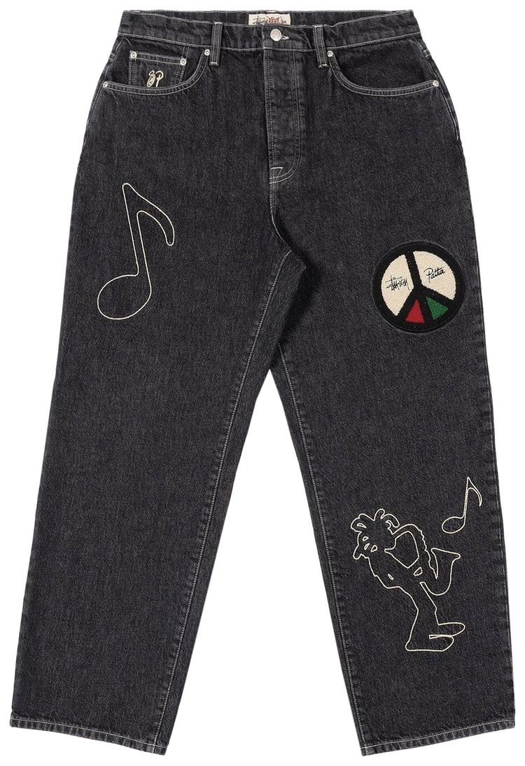 Stussy x Patta Big Ol Jean Black