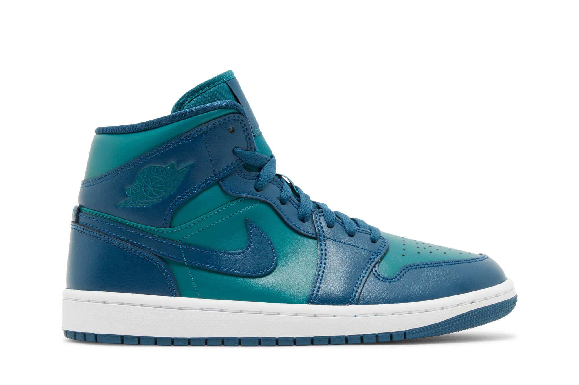 スニーカー Nike Air Jordan 1 Mid Teal French Blue BQ6472-301 Buy Wmns Air Jordan 1 Mid 'Teal French Blue' - BQ6472 301