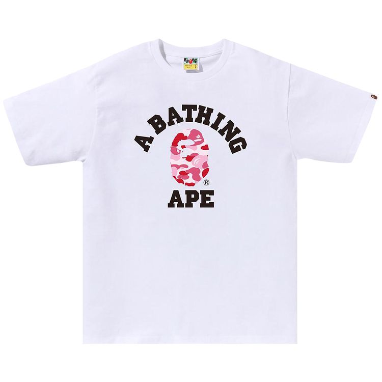 BAPE ABC Camo College Tee WhitePink