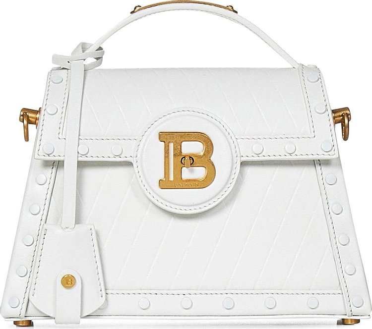 Balmain B Buzz Dynasty Bag Calfskin White